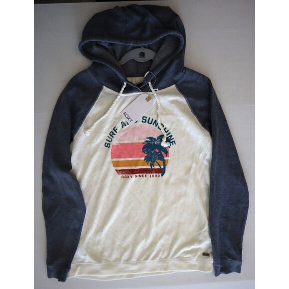 Roxy Women's Sz XL Mood Indigo 'Surf and Sunshine' True Harmony Raglan Hoodie - Picture 8 of 9